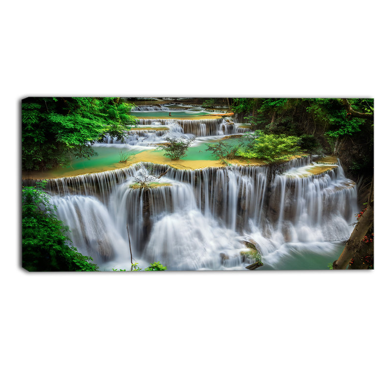 «Landscape Huay Mae Ka Min Waterfall», reproduction sur toile, H 20 po x l 40 po