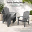 Ensemble de 4 chaises Adirondack empilables Hdpe avec porte-gobelets Dareona-1090162034-1074399242