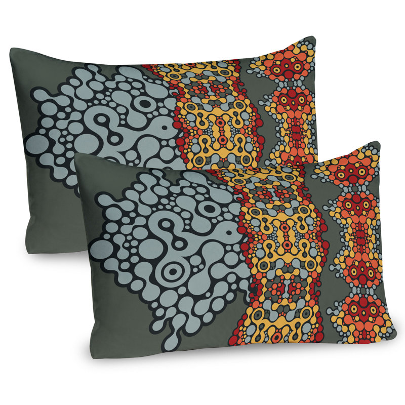Ensemble de 2 taies décoratives à motif géométrique Ambesonne, H 20 po x l 30 po