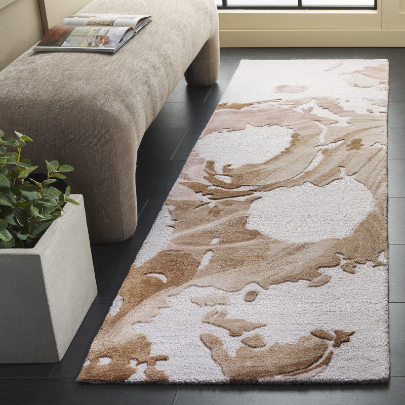 Tapis abstrait touffeté à la main Fifth Avenue 507 Performance, Tapis de couloir 2 pi 3 po x 8 pi