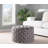Round 24" Ottoman In Dark Grey Velvet-842932866
