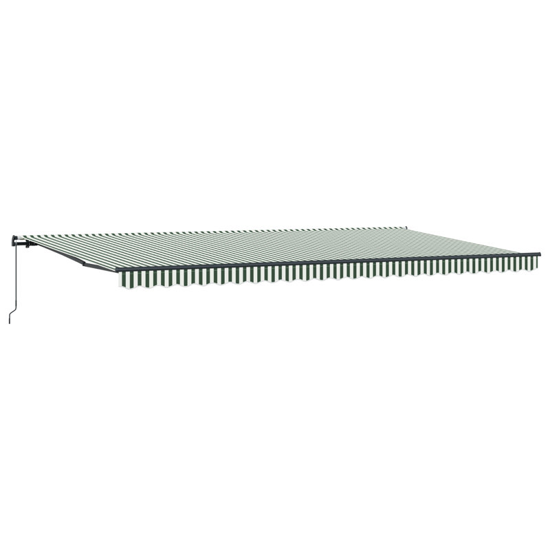 Highland Dunes 600cm W x 350cm D Polyester Cover Retractable Patio Awning