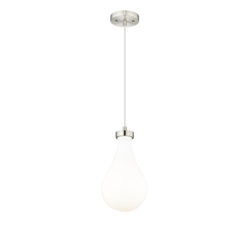 Luminaire suspendu grappe 6 lumières Pont, Nickel satiné