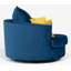 Laci Velvet Swivel Armchair-615902395