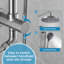 Robinet de douche mural mural avec valve anti-brûlure à pression équilibrée