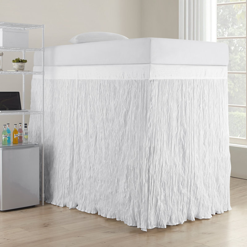 Tailored Wrap Around Bed Skirt, Jet Stream, Twin XL Extended