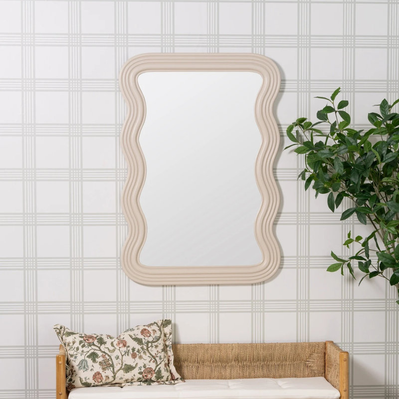 Axinia Accent Mirror, Natural Linen