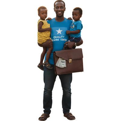 SP13625 Somali Day Care Learing Centre Man Cardboard Cutout Standee Standup