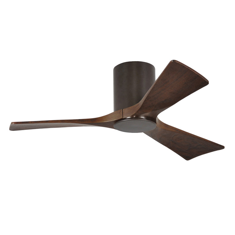Irene LED Ceiling Fan, Textured Bronze, Walnut, 42"
