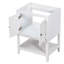 Base de meuble-lavabo 24 po seulement, structure en bois massif, armoire de rangement avec portes et tablette ouverte-101825133