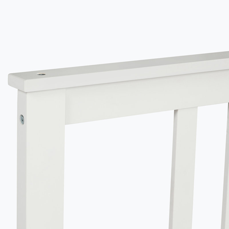 Oberlander Platform Bed with Headboard and Footboard , Twin, White, Manufactured Wood