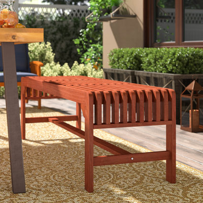 Aleha Solid Wood Eucalyptus Outdoor Bench