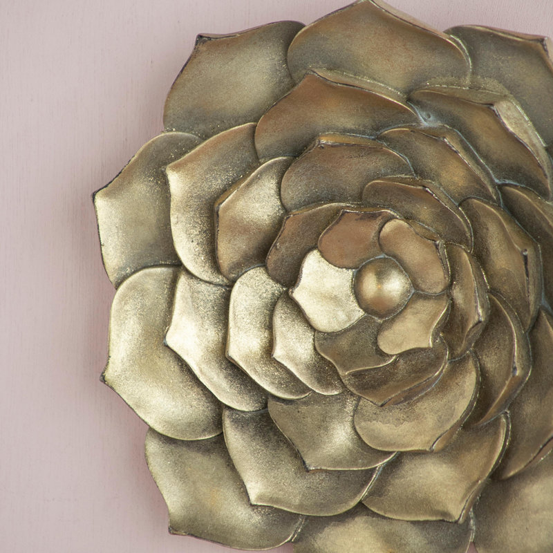 Plaque murale succulente D10x1,4 ", 2 pièces