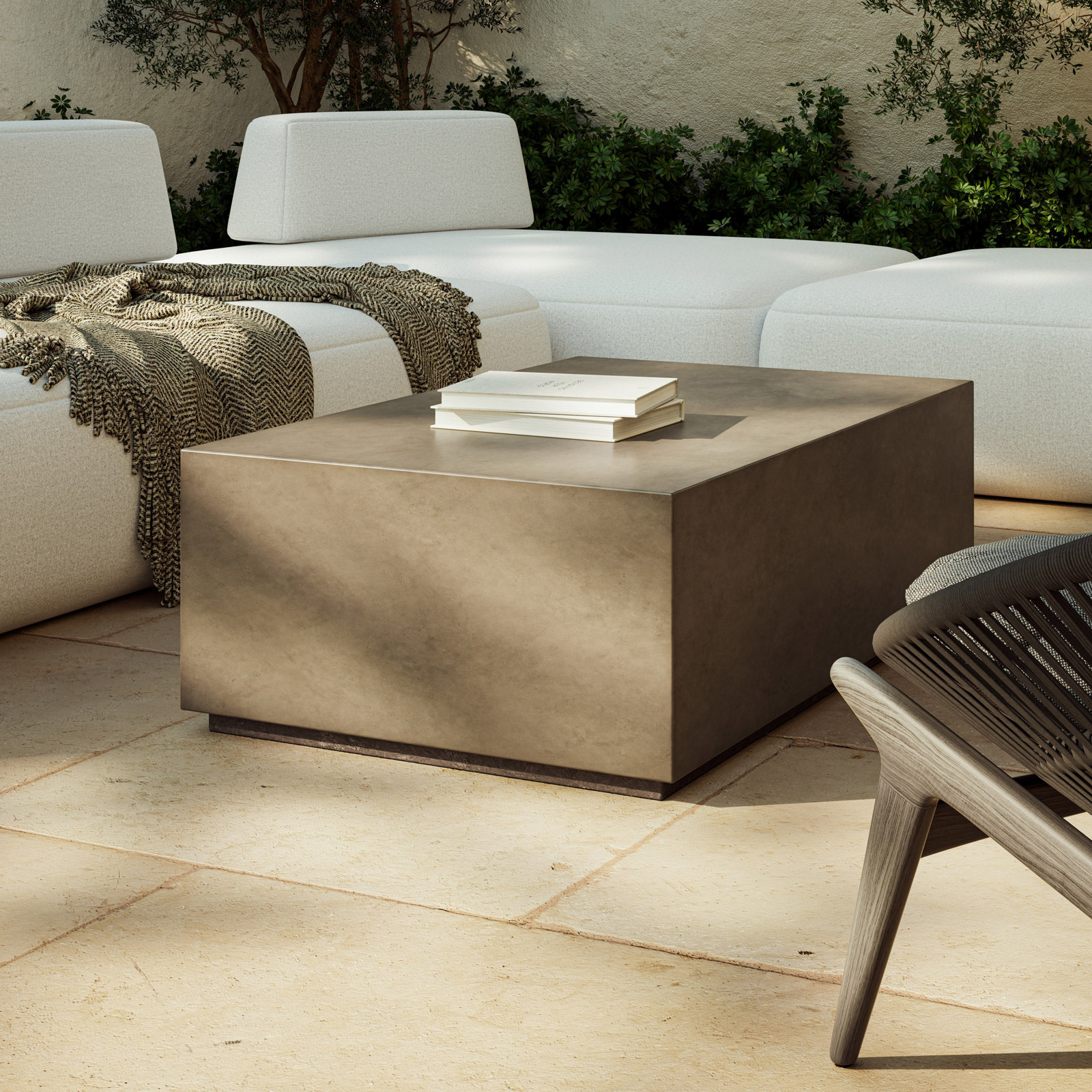 Kareen 51" Coffee Table, Dark Gray