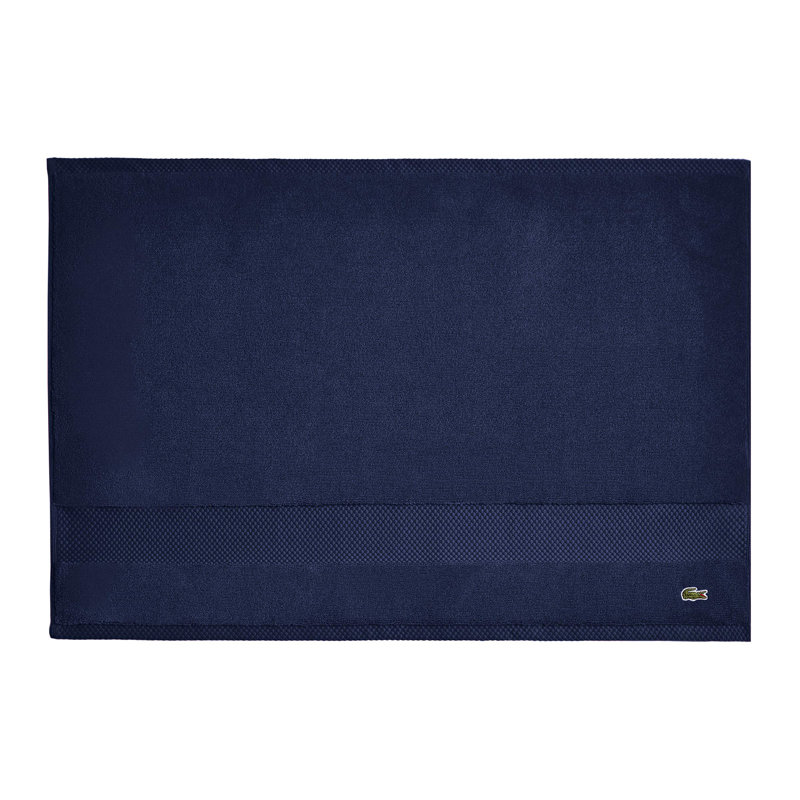 Lacoste Heritage 21X31 Bath Mat, 100% Supima Cotton, Micro-Fresh® Anti-Microbial, Navy