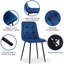 Ensemble de 2 chaises de salle à manger en velours de style Mid-Century moderne pour la cuisine et le salon-2084784014-2084784016