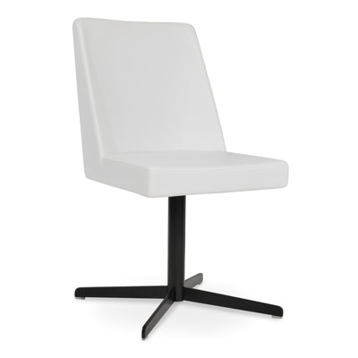 Chaise d'appoint rembourrée Prisma en blanc