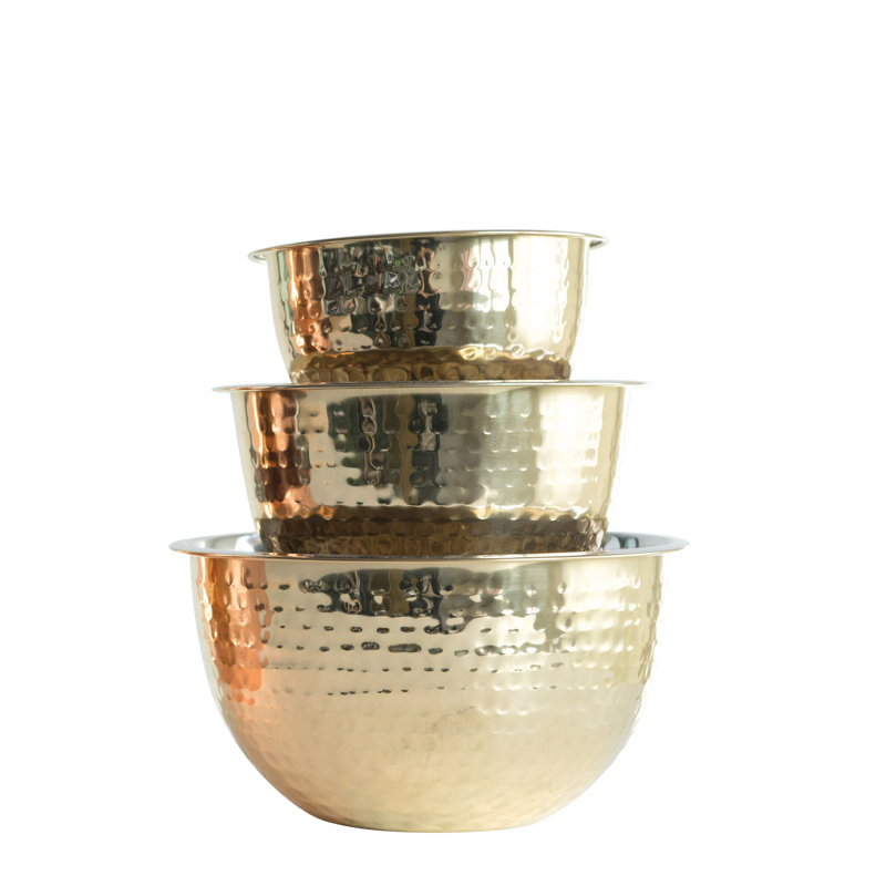 Birch Lane™ Daima Stainless Steel Serving Bowl, Gold