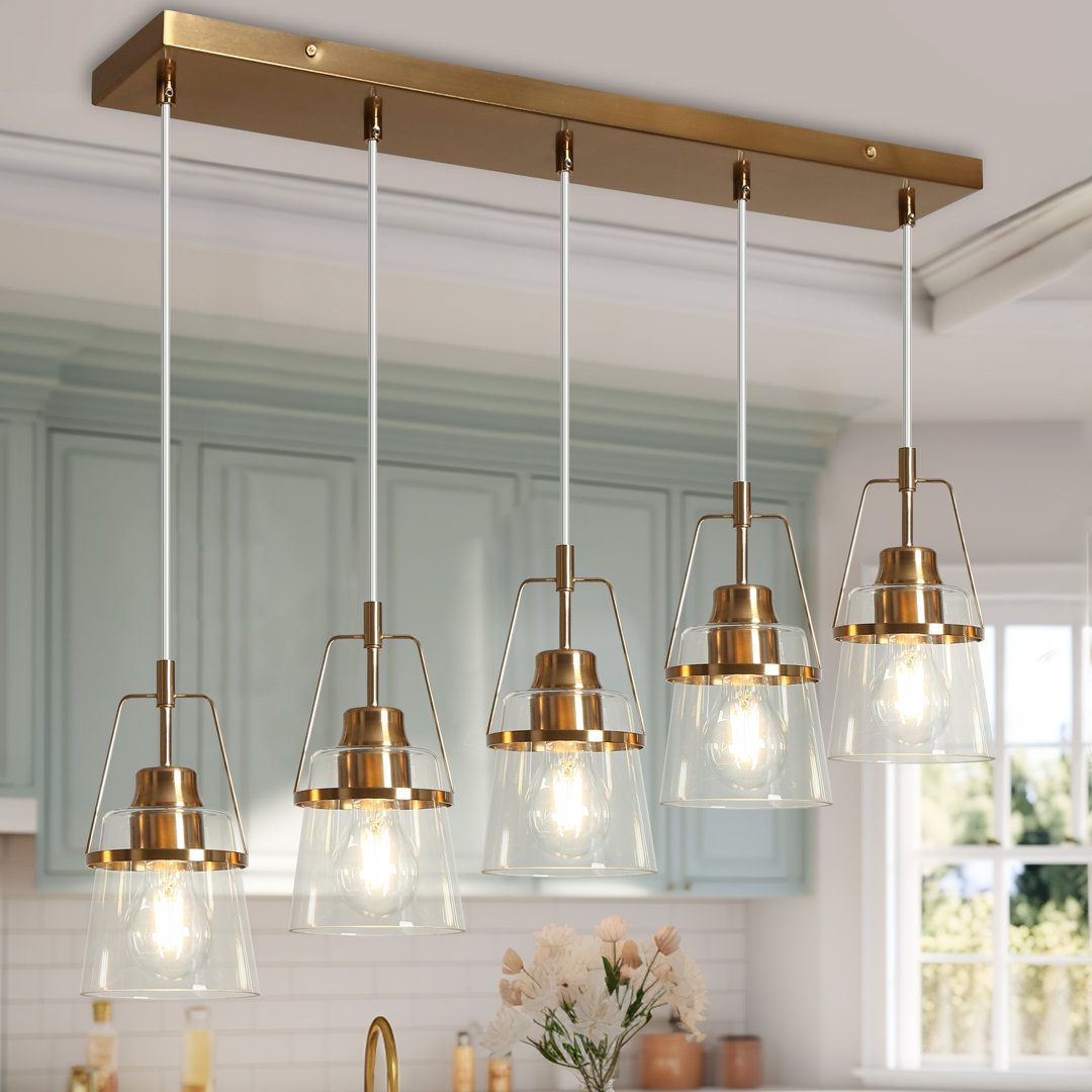 Sifert 5-Light 29.7'' W Kitchen Island Pendant Latitude Run®