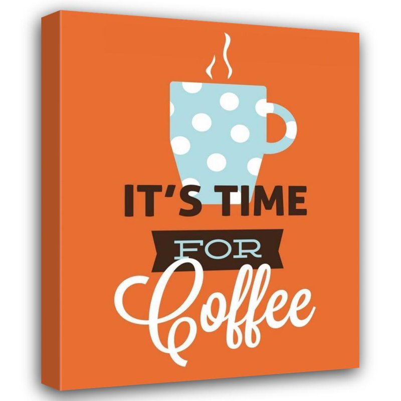 Art sur toile tendue par Trinx Duncan, Genesis Gallery: Coffee Time, Orange, H 35 po x l 28 po
