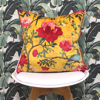 Floral Square Pillow Cover