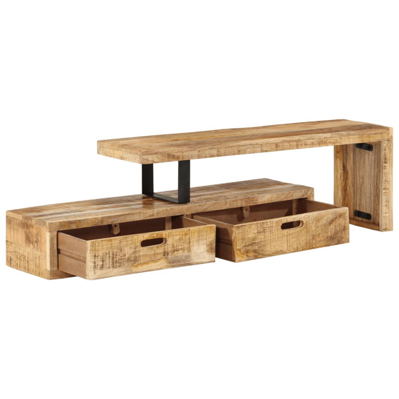 Suffolk TV Stand Solid Wood Reclaimed, Natural