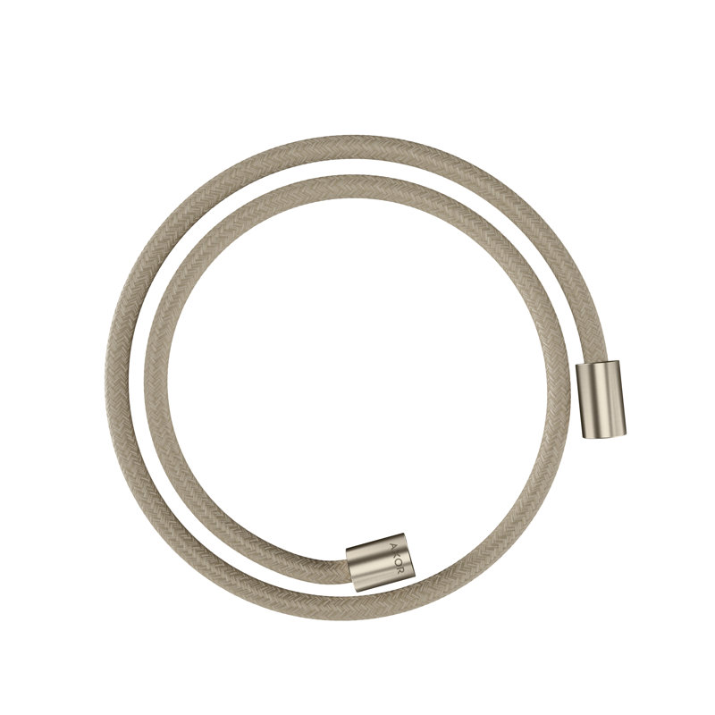 AXOR Shower Solutions Textile Hose with Cylindircal Nut, 49", Brushed Nickel