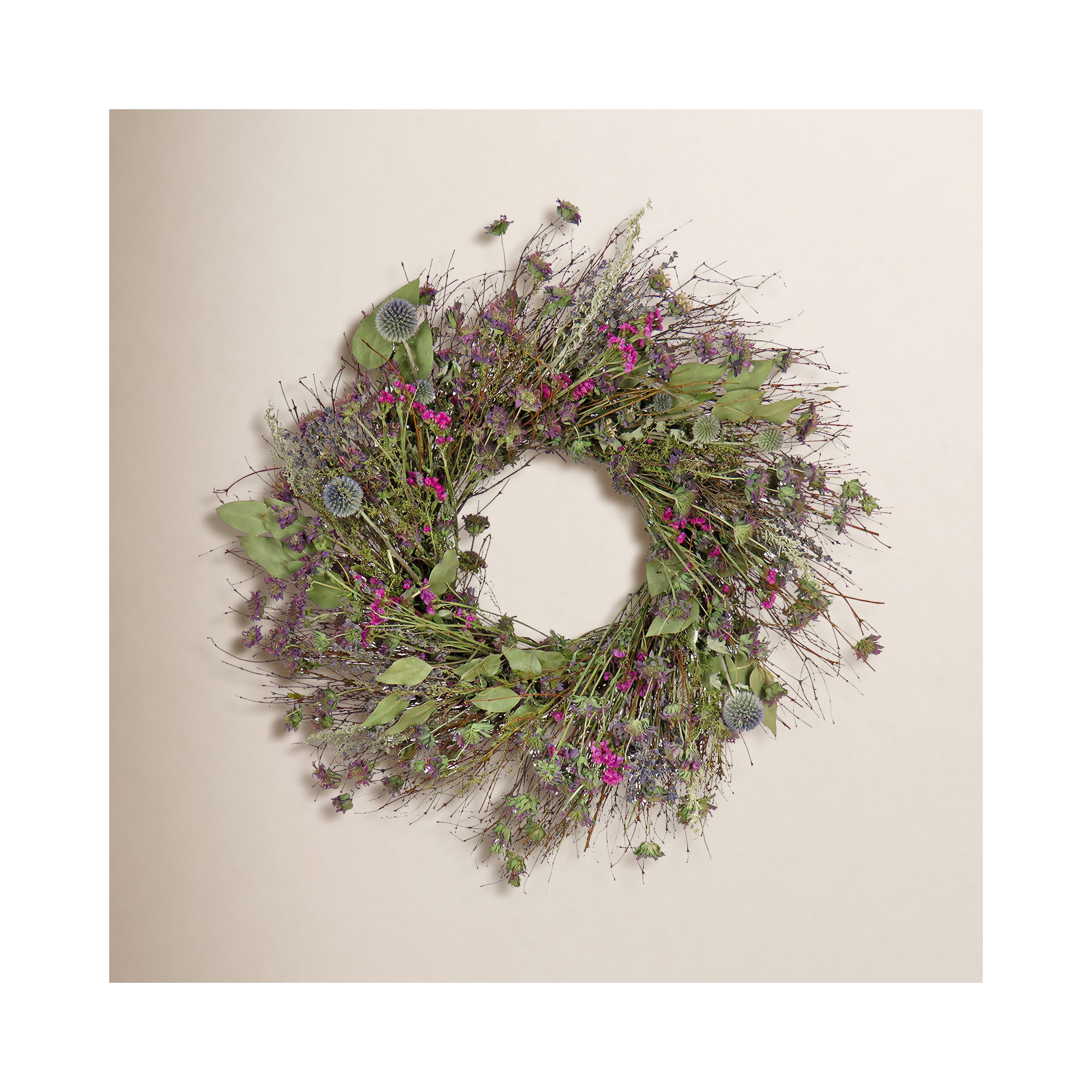 The Holiday Aisle® 22" Eucalyptus and Wildflowers Spring Wreath