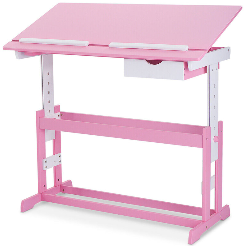 Elin 109cm Art Desk, Pink