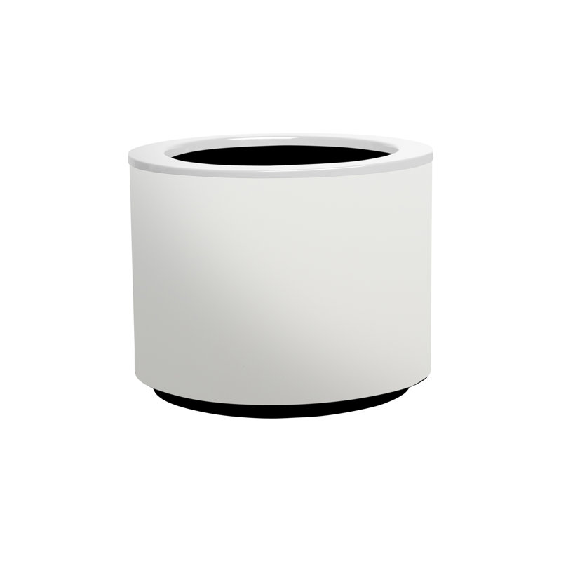 Metal Pot Planter, White, 40cm H x 42cm W