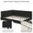 Reversible L-Shape Upholstered Platform Bed With Velvet Fabric Design-339137881-341391457