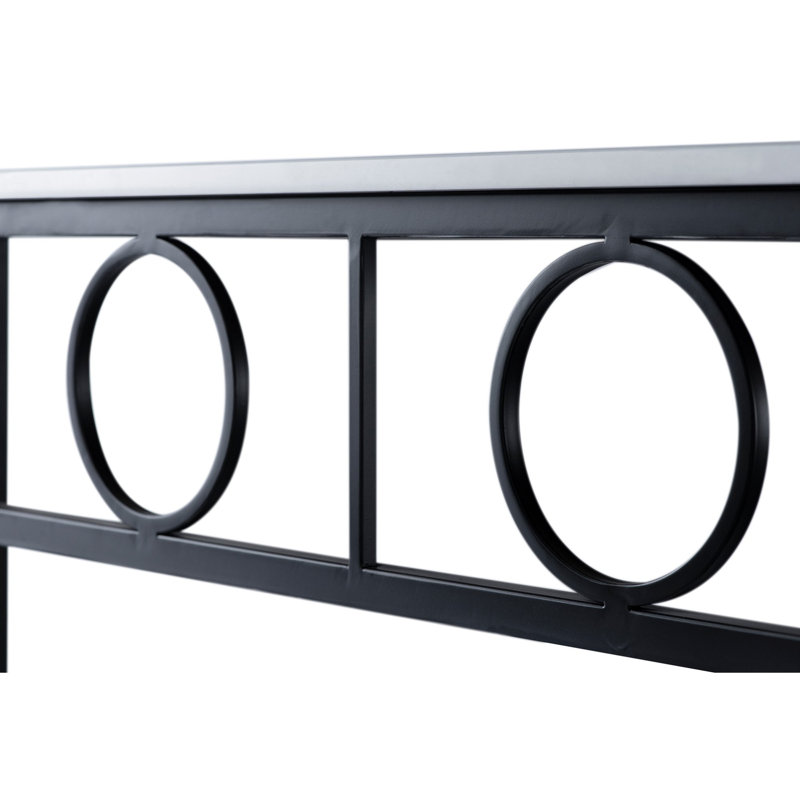 Hampton Console Table, Carrera Marble, Flat Black