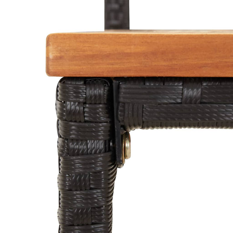Darrica Bar Set with Stools, Black