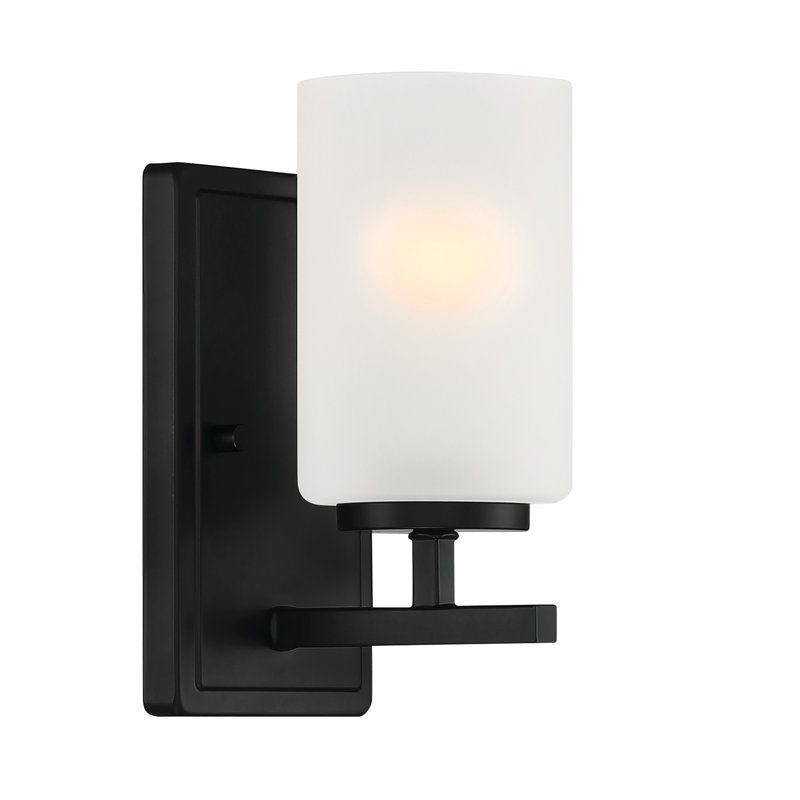Arreana Steel Armed Sconce, Matte Black