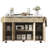 55.5" Fluted Kitchen Island with Storage-1034184193