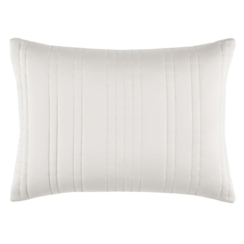 Blissful Bamboo Pearl/Silver Quilted Sham, Standard/Twin
