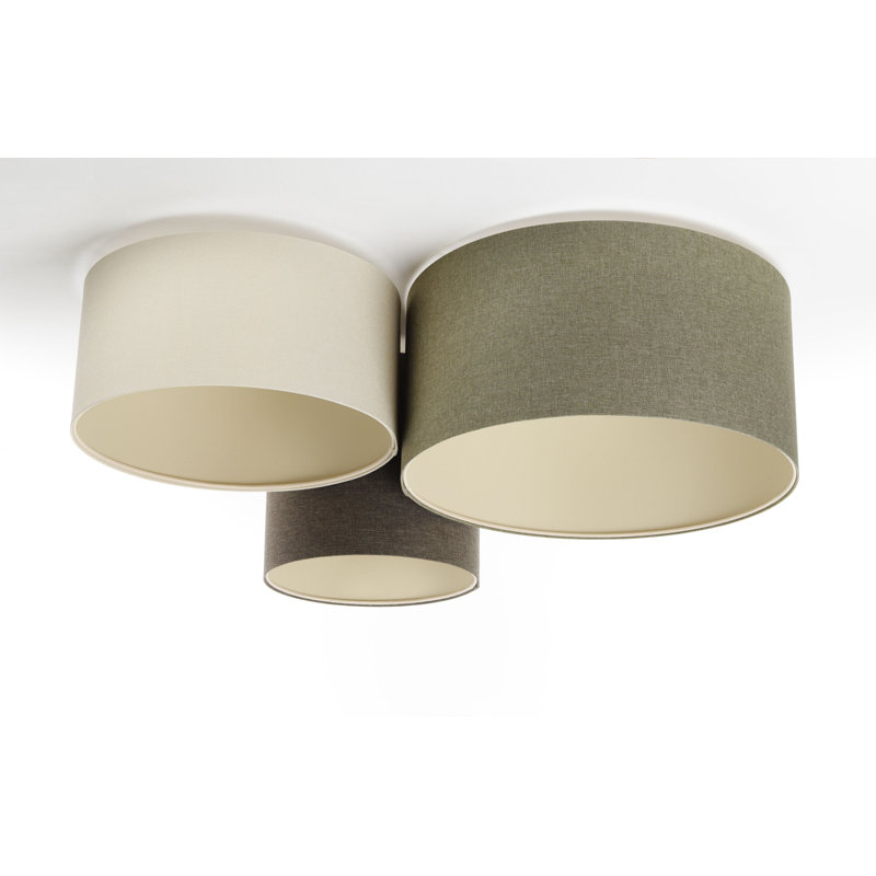 Avaughn Flush Mount, Black/Grey/White