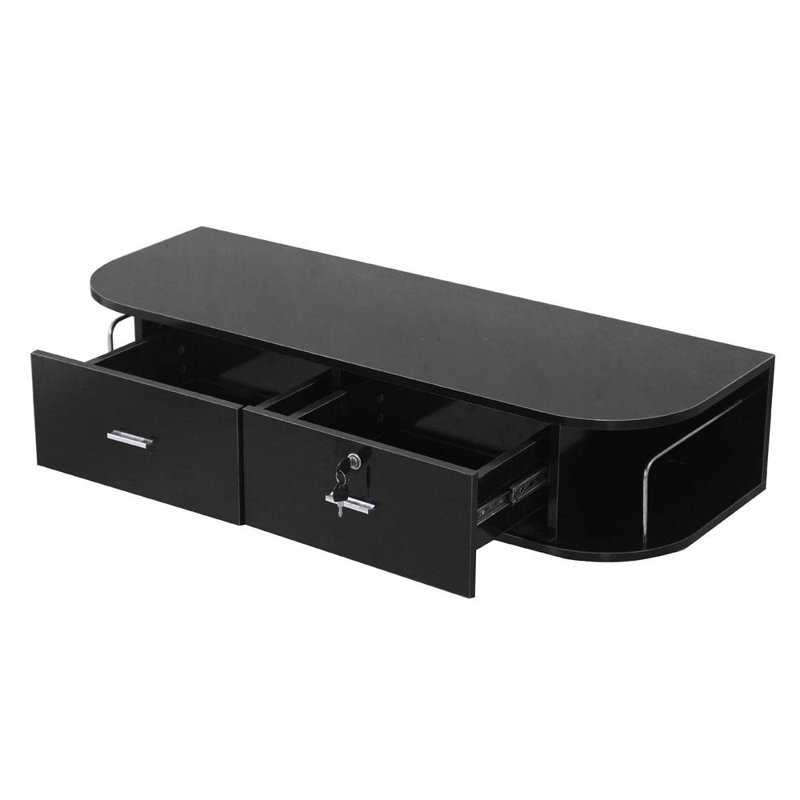 Armoire murale pour coiffeur Luluc, Noir
