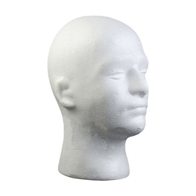 Mâle mannequin tête de perruque en mousse