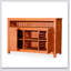 Buffet en eucalyptus avec beaucoup de rangement et finition à l'huile naturelle, parfait pour un décor écologique et élégant.