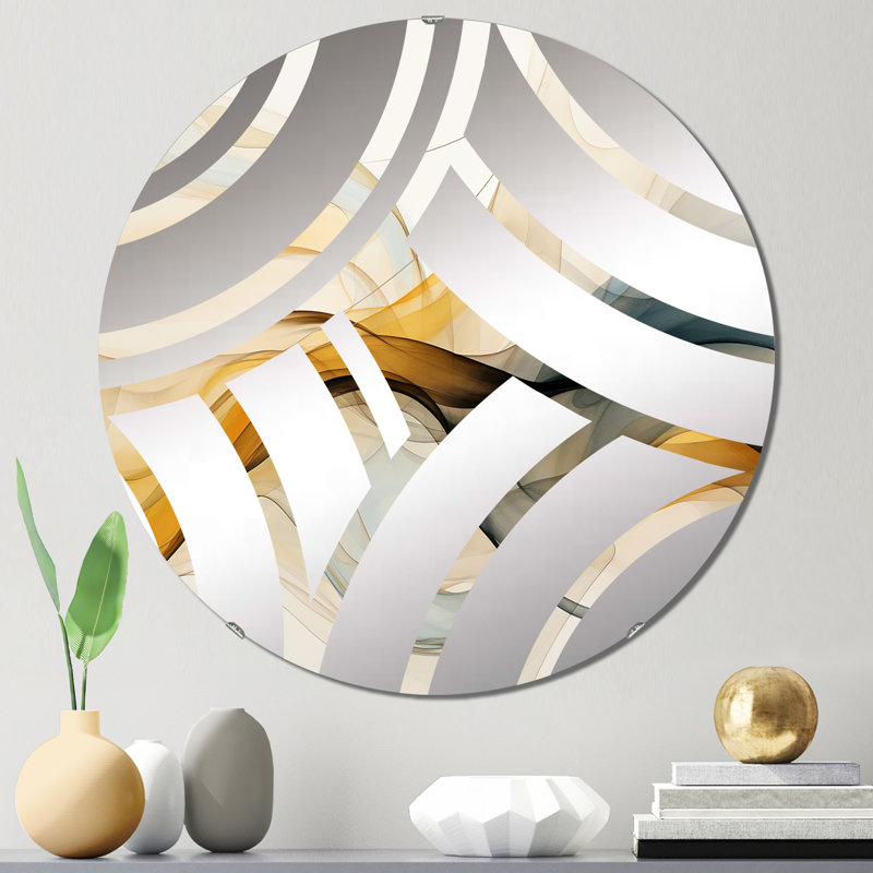Miroir décoratif Wave, 23,6 po x 23,6 po
