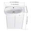Meuble-lavabo autoportant de 23 po avec lavabo et portes à fermeture douce-105834848