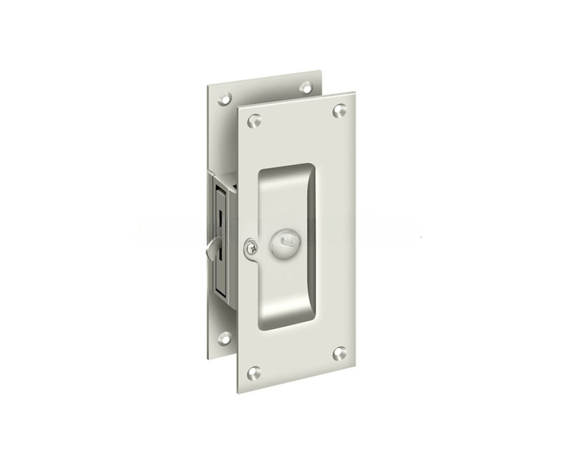 Deltana SDL60U14 Decorative Pocket Lock 6", Privacy in Polished Nickel, Polished Nickel