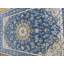 Tapis oriental bleu en soie noué à la main 4 pi 1 po x 6 pi 2 po 50C79A0FB27C46C2A46B07F2ECB459ED