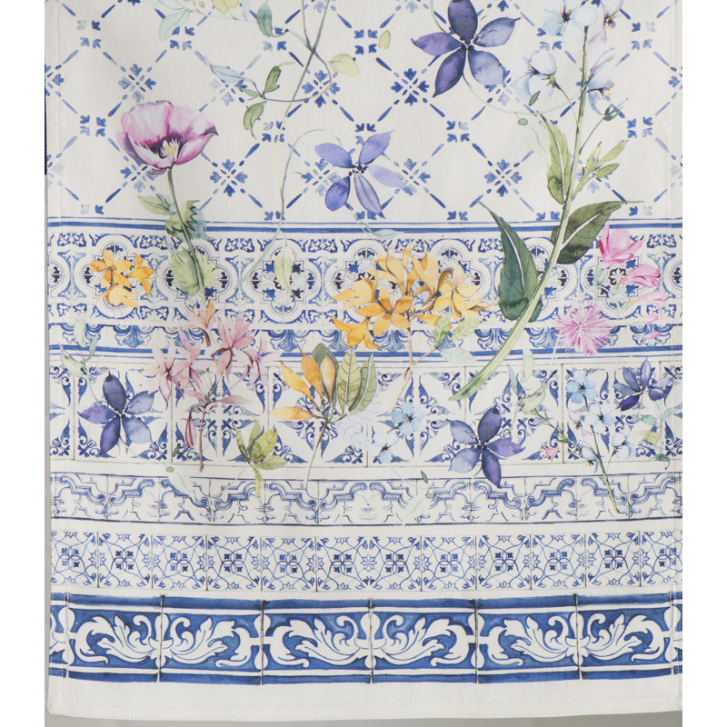 Maison d'Hermine  Faience 100% Cotton Table Runner - Double Layer - 14.5" x 72", 108" L x 14.5" W