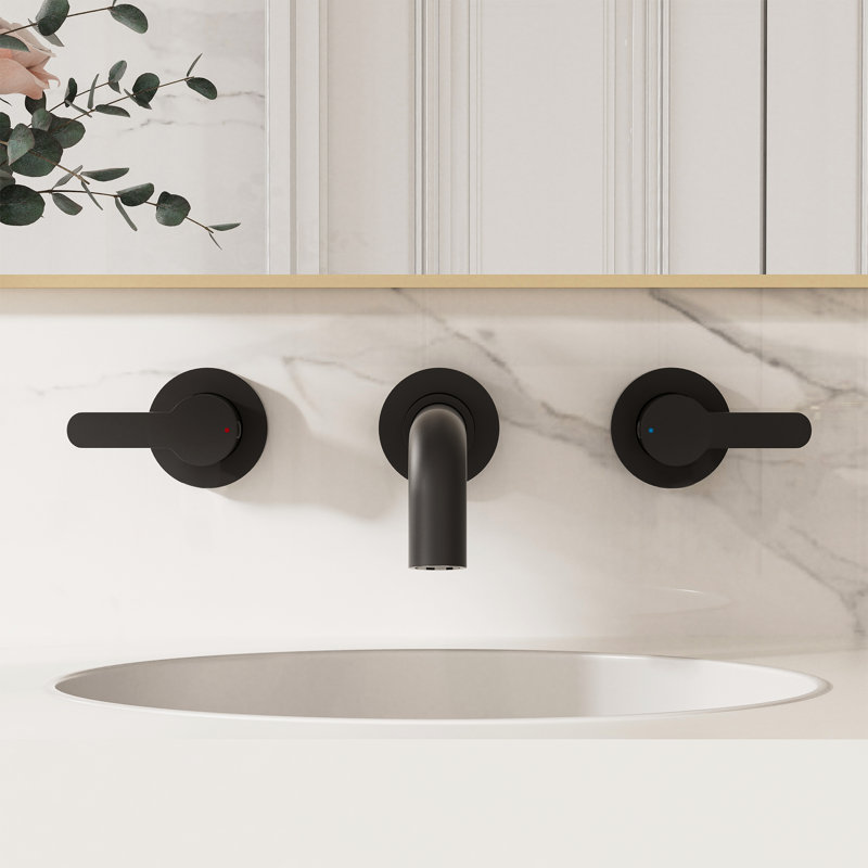 Wall Mounted Optional 2-handle Bathroom Faucet
