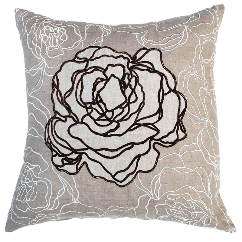 Cabbage Rose Square Pillow