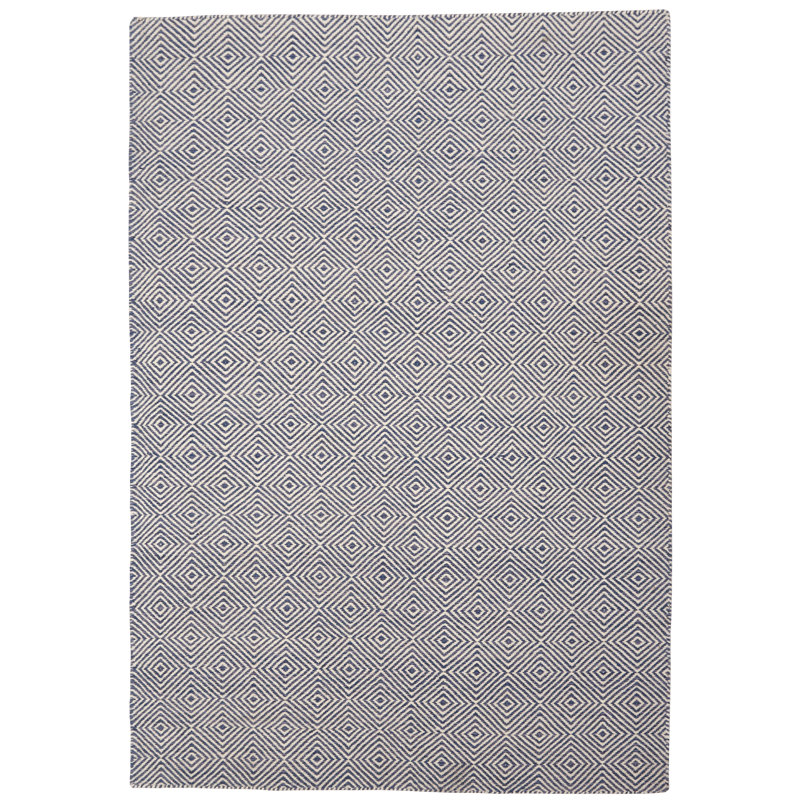 Loiret Geometric Wool Hand Woven Area Rug, Rectangle 140 x 200cm