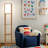 Maxwell 63 in. Modern 3-Shelf LED Floor Lamp with Fabric Square Shade-62954037