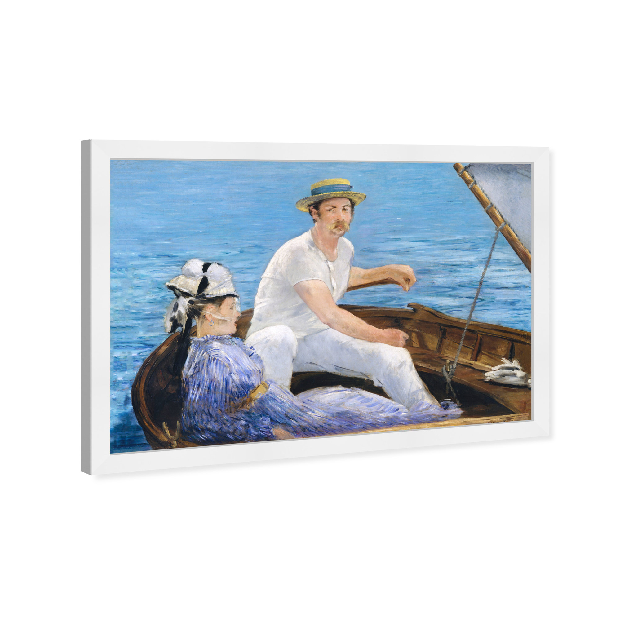 Manet - Boating 1974, White, 22" H x 32" W x 0.5" D